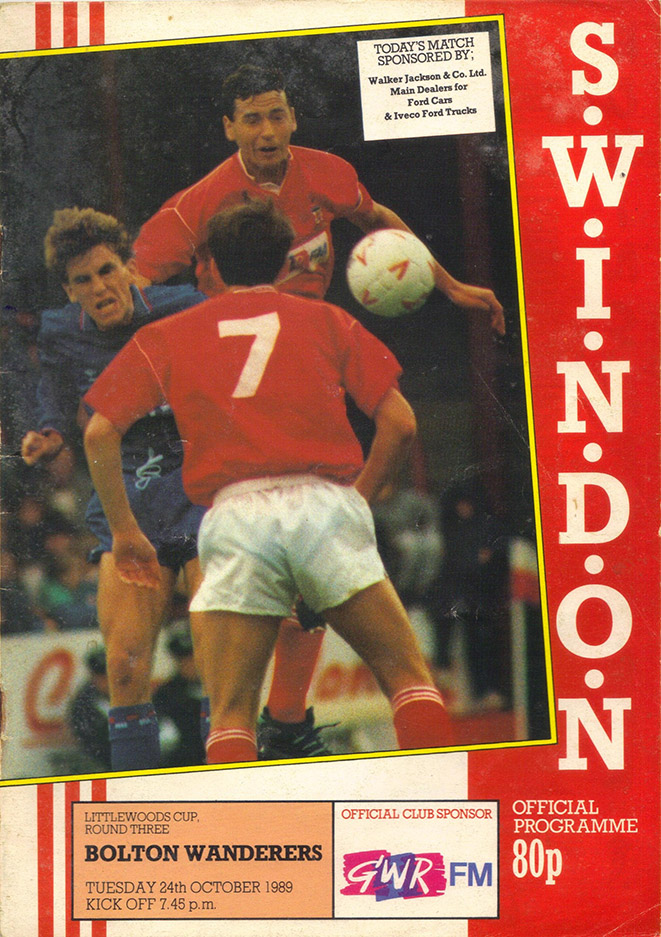 <b>Tuesday, October 24, 1989</b><br />vs. Bolton Wanderers (Home)